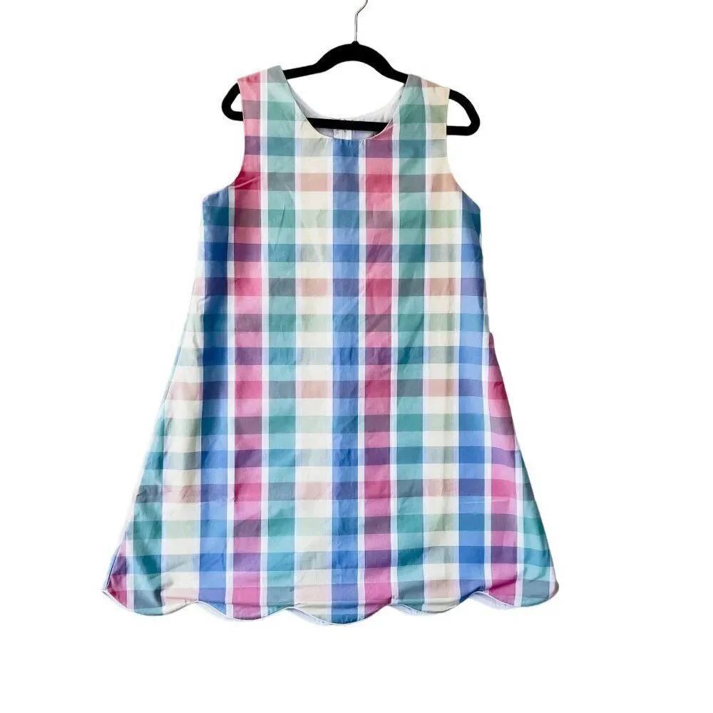 NWT! Beaufort Bonnet Company Anne Charlotte Plaid Dress Size 12